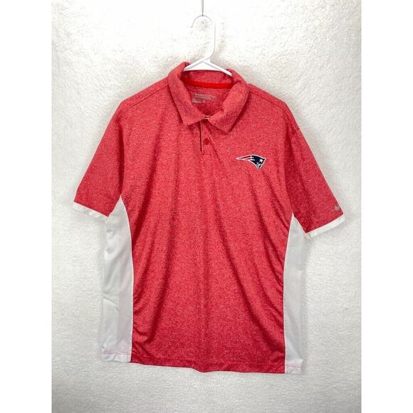 New England Patriots Polo Shirt NIKE DRI-FIT Football NFL Golf Mens‎ XL Red - Picture 1 of 7